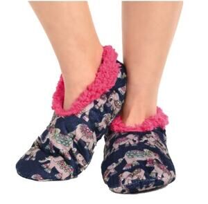 Lazy One House Slippers w/ Elephants - Size L/XL (7-9)